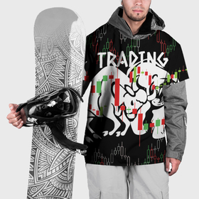 Накидка на куртку 3D с принтом Трейдинг быков и медведей в Санкт-Петербурге, 100% полиэстер |  | 