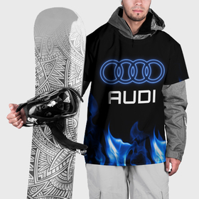Накидка на куртку 3D с принтом Audi neon art в Санкт-Петербурге, 100% полиэстер |  | 