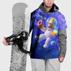 Накидка на куртку 3D с принтом Homer Simpson is a brave astronaut в Екатеринбурге, 100% полиэстер |  | 