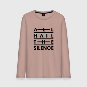 Мужской лонгслив хлопок с принтом All Hail The Silence   Logo в Белгороде, 100% хлопок |  | 