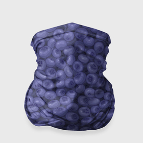 Бандана-труба 3D с принтом Черника ягода в Белгороде, 100% полиэстер, ткань с особыми свойствами — Activecool | плотность 150‒180 г/м2; хорошо тянется, но сохраняет форму | 