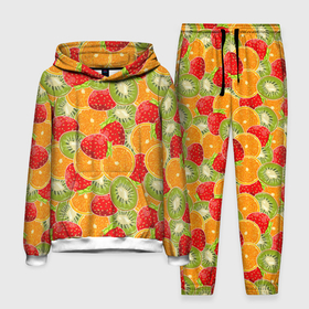 Мужской костюм с толстовкой 3D с принтом Сочные фрукты и ягоды в Курске,  |  | Тематика изображения на принте: 