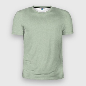 Мужская футболка 3D Slim с принтом Однотонный серо зелёный текстура в Курске, 100% полиэстер с улучшенными характеристиками | приталенный силуэт, круглая горловина, широкие плечи, сужается к линии бедра | Тематика изображения на принте: 
