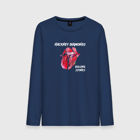 Мужской лонгслив хлопок с принтом The Rolling Stones   Diamonds tongue , 100% хлопок |  | Тематика изображения на принте: 