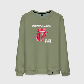 Мужской свитшот хлопок с принтом The Rolling Stones   Diamonds tongue , 100% хлопок |  | Тематика изображения на принте: 