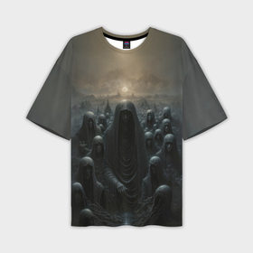 Мужская футболка oversize 3D с принтом Пилигримы в балахонах в Рязани,  |  | 