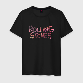 Мужская футболка хлопок с принтом The Rolling Stones   logo в Петрозаводске, 100% хлопок | прямой крой, круглый вырез горловины, длина до линии бедер, слегка спущенное плечо. | 