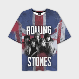 Мужская футболка oversize 3D с принтом Rolling Stones   Great britain в Екатеринбурге,  |  | 