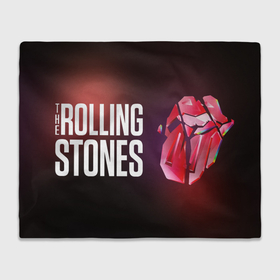 Плед 3D с принтом Logo   The Rolling Stones в Петрозаводске, 100% полиэстер | закругленные углы, все края обработаны. Ткань не мнется и не растягивается | 