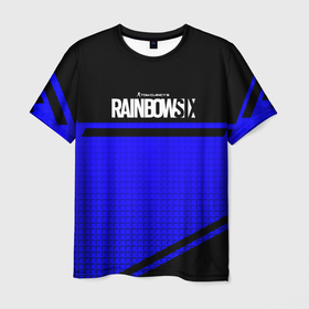 Мужская футболка 3D с принтом Tom Clancys rainbow six geometry , 100% полиэфир | прямой крой, круглый вырез горловины, длина до линии бедер | 
