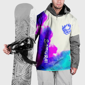 Накидка на куртку 3D с принтом Samurai neon colors в Тюмени, 100% полиэстер |  | Тематика изображения на принте: 