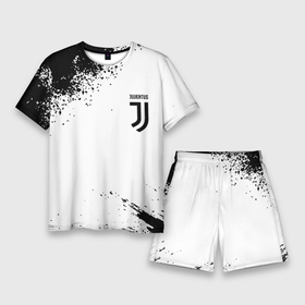 Мужской костюм с шортами 3D с принтом Juventus sport color black ,  |  | Тематика изображения на принте: 