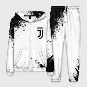 Мужской костюм 3D с принтом Juventus sport color black в Курске, 100% полиэстер | Манжеты и пояс оформлены тканевой резинкой, двухслойный капюшон со шнурком для регулировки, карманы спереди | 