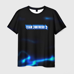 Мужская футболка 3D с принтом Team Fortress storm electo в Санкт-Петербурге, 100% полиэфир | прямой крой, круглый вырез горловины, длина до линии бедер | 