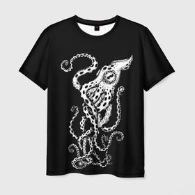 Мужская футболка 3D с принтом Каракатица в Курске, 100% полиэфир | прямой крой, круглый вырез горловины, длина до линии бедер | 