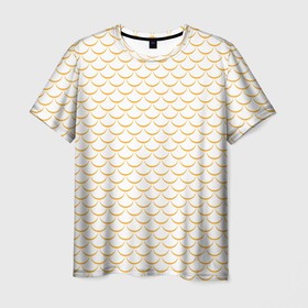 Мужская футболка 3D с принтом Чешуйчатый паттерн в Курске, 100% полиэфир | прямой крой, круглый вырез горловины, длина до линии бедер | 