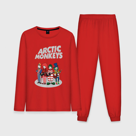 Мужская пижама с лонгсливом хлопок с принтом Arctic Monkeys clowns ,  |  | 