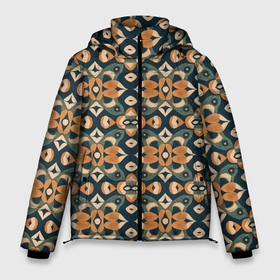 Мужская зимняя куртка 3D с принтом Узор лисий хвост в Екатеринбурге, верх — 100% полиэстер; подкладка — 100% полиэстер; утеплитель — 100% полиэстер | длина ниже бедра, свободный силуэт Оверсайз. Есть воротник-стойка, отстегивающийся капюшон и ветрозащитная планка. 

Боковые карманы с листочкой на кнопках и внутренний карман на молнии. | 