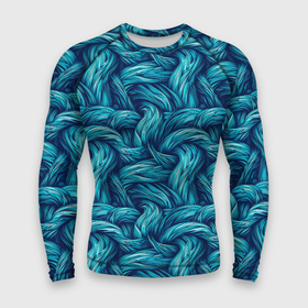 Мужской рашгард 3D с принтом Пучки ниток узор в Ухте,  |  | 