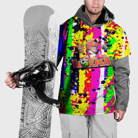 Накидка на куртку 3D с принтом Worms true colors в Белгороде, 100% полиэстер |  | 