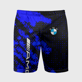 Мужские шорты спортивные с принтом BMW sport amg colors blue в Белгороде,  |  | Тематика изображения на принте: 