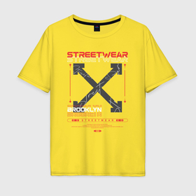 Мужская футболка хлопок Oversize с принтом Arrow cross в Тюмени, 100% хлопок | свободный крой, круглый ворот, “спинка” длиннее передней части | 