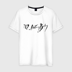 Мужская футболка хлопок с принтом U2   Achtung Baby в Курске, 100% хлопок | прямой крой, круглый вырез горловины, длина до линии бедер, слегка спущенное плечо. | 
