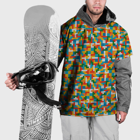 Накидка на куртку 3D с принтом Плитки тетриса в Петрозаводске, 100% полиэстер |  | 