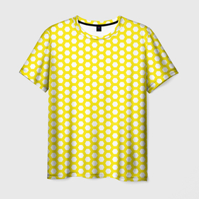 Мужская футболка 3D с принтом Сетка шестигранника в Петрозаводске, 100% полиэфир | прямой крой, круглый вырез горловины, длина до линии бедер | 