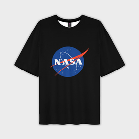 Мужская футболка oversize 3D с принтом NASA logo space ,  |  | 