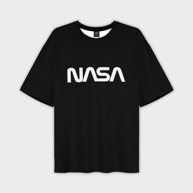 Мужская футболка oversize 3D с принтом NASA space logo в Новосибирске,  |  | 