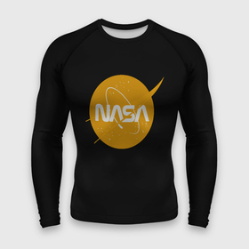 Мужской рашгард 3D с принтом NASA yellow logo ,  |  | 