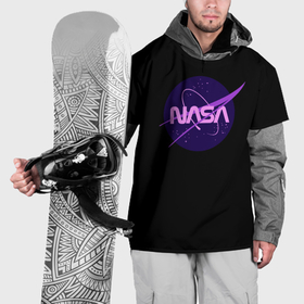 Накидка на куртку 3D с принтом NASA neon space в Екатеринбурге, 100% полиэстер |  | 