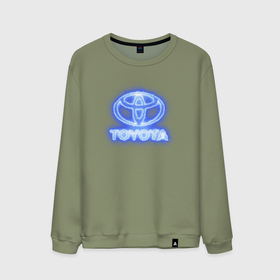 Мужской свитшот хлопок с принтом Toyota neon , 100% хлопок |  | Тематика изображения на принте: 