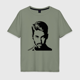 Мужская футболка хлопок Oversize с принтом Рамос в Кировске, 100% хлопок | свободный крой, круглый ворот, “спинка” длиннее передней части | 