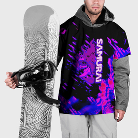 Накидка на куртку 3D с принтом Cyberpunk 2077 неоновые краски самурай в Курске, 100% полиэстер |  | Тематика изображения на принте: 