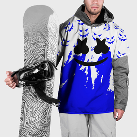 Накидка на куртку 3D с принтом Marshmello dj blue pattern music band , 100% полиэстер |  | 