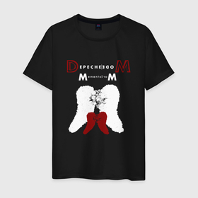 Мужская футболка хлопок с принтом Depeche Mode   memento mori the album в Новосибирске, 100% хлопок | прямой крой, круглый вырез горловины, длина до линии бедер, слегка спущенное плечо. | 