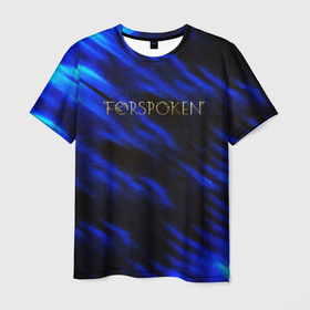Мужская футболка 3D с принтом Forspoken frey blue game abstraction , 100% полиэфир | прямой крой, круглый вырез горловины, длина до линии бедер | Тематика изображения на принте: 