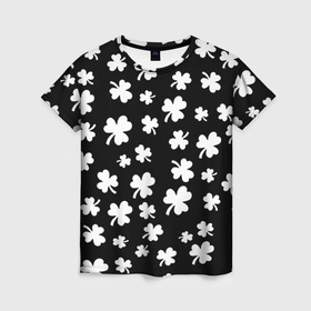 Женская футболка 3D с принтом Black clover pattern anime в Кировске, 100% полиэфир ( синтетическое хлопкоподобное полотно) | прямой крой, круглый вырез горловины, длина до линии бедер | 