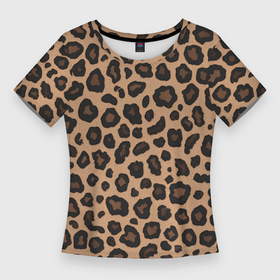 Женская футболка 3D Slim с принтом Гепардовые пятнышки ,  |  | 