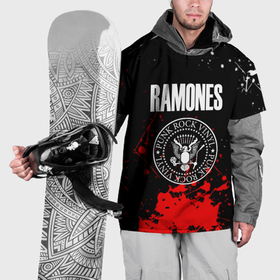 Накидка на куртку 3D с принтом Ramones краски метал группа в Екатеринбурге, 100% полиэстер |  | 
