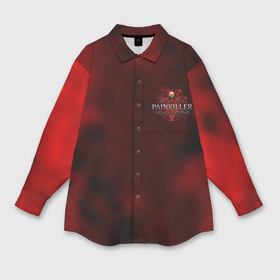 Мужская рубашка oversize 3D с принтом Painkiller flame game kill retro в Петрозаводске,  |  | Тематика изображения на принте: 