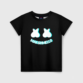 Детская футболка 3D с принтом Маршмеллоу Крис Комсток в Курске, 100% гипоаллергенный полиэфир | прямой крой, круглый вырез горловины, длина до линии бедер, чуть спущенное плечо, ткань немного тянется | Тематика изображения на принте: 