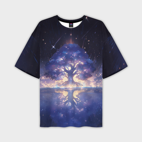 Мужская футболка oversize 3D с принтом Начало нового   дерево жизни в Кировске,  |  | Тематика изображения на принте: 