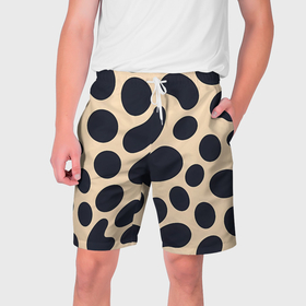 Мужские шорты 3D с принтом Пятнышки леопарда в Кировске,  полиэстер 100% | прямой крой, два кармана без застежек по бокам. Мягкая трикотажная резинка на поясе, внутри которой широкие завязки. Длина чуть выше колен | 