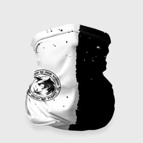 Бандана-труба 3D с принтом Ведьмак лого черно белые в Тюмени, 100% полиэстер, ткань с особыми свойствами — Activecool | плотность 150‒180 г/м2; хорошо тянется, но сохраняет форму | 