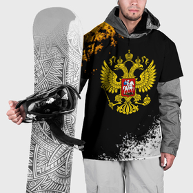 Накидка на куртку 3D с принтом Герб РФ краски имперские в Тюмени, 100% полиэстер |  | Тематика изображения на принте: 