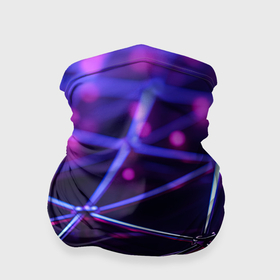 Бандана-труба 3D с принтом Фиолетовы прозрачные линии в Курске, 100% полиэстер, ткань с особыми свойствами — Activecool | плотность 150‒180 г/м2; хорошо тянется, но сохраняет форму | 