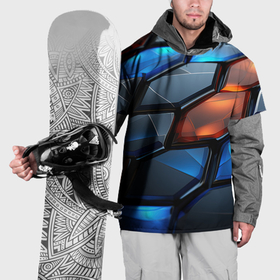Накидка на куртку 3D с принтом Прозрачные абстрактные  плиты , 100% полиэстер |  | 